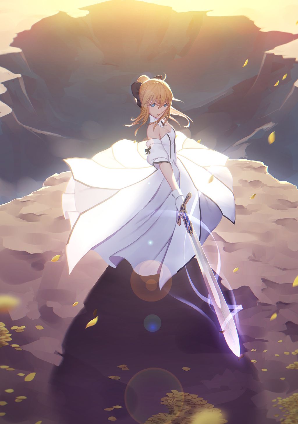 【P站美图】纯白的骑士姬！阿尔托莉雅 Saber Lily 壁纸特辑- 趣动漫