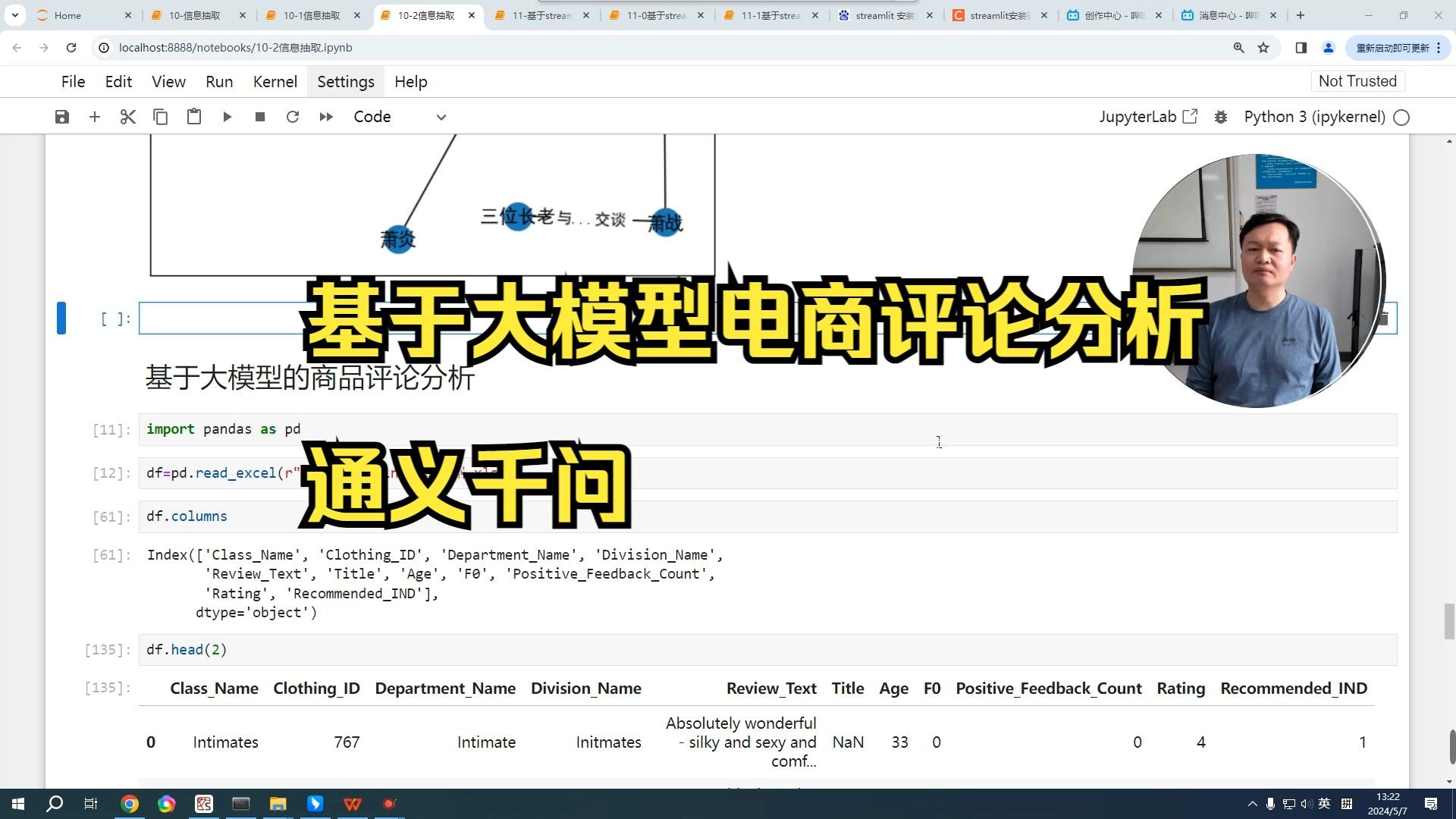 基于大模型电商评论分析-通义千问