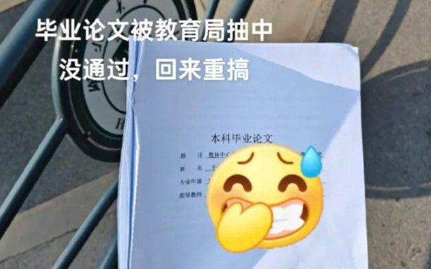 毕业论文被教育局抽中没通过……