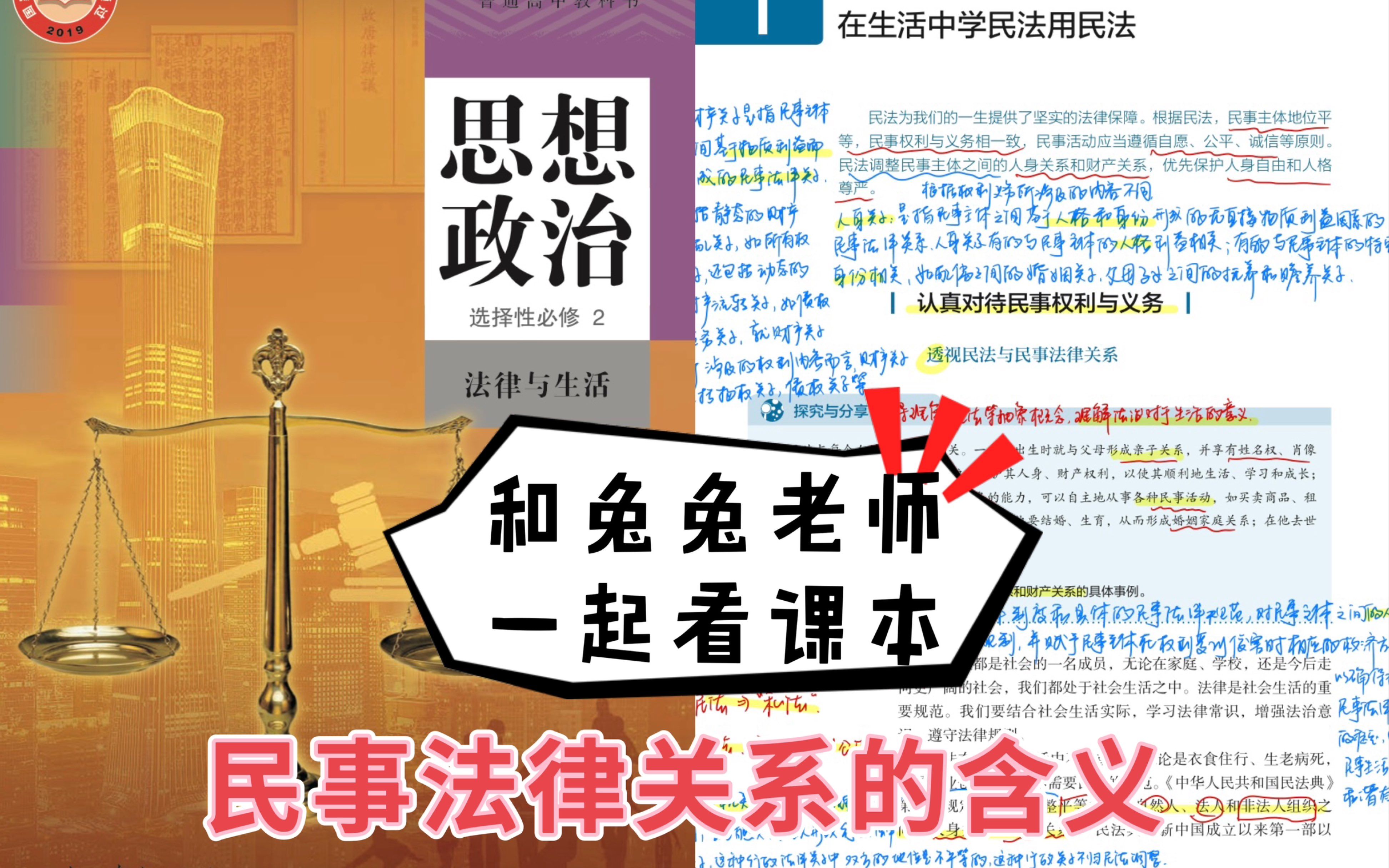 民事法律关系的含义～高中选择性必修二法律与生活～第一单元第一课第一框1