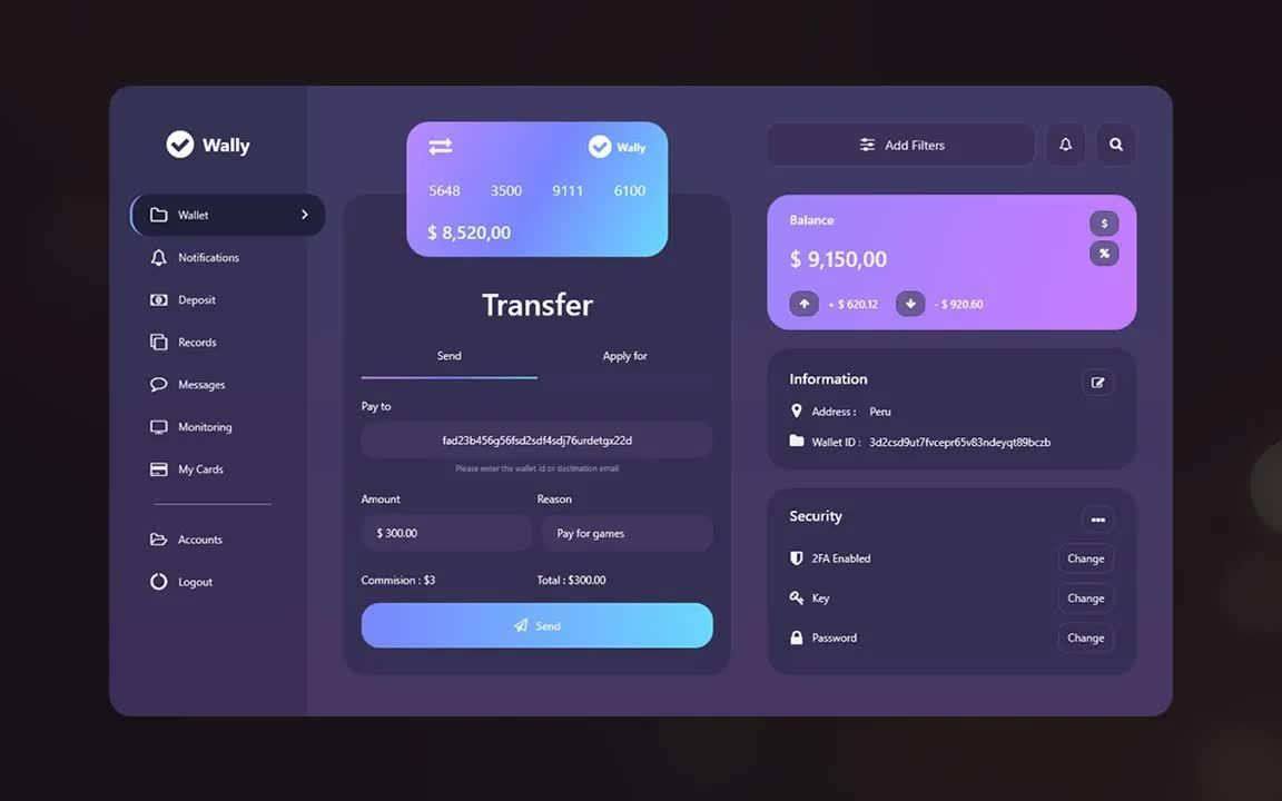 [油管搬运]C# WPF UI | How to Design Dark Mode Wallet Payment Dashboard in WPF