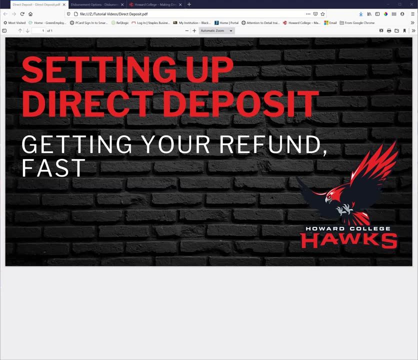 Set Up Direct Deposit for Disbursements