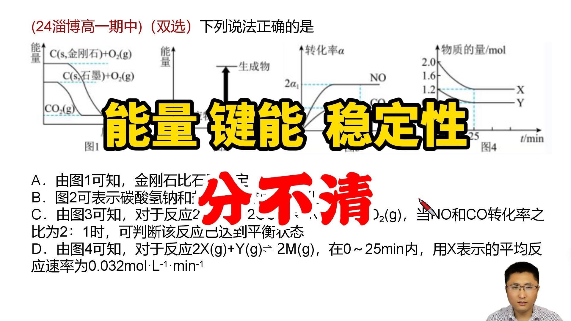 傻傻分不清！能量，键能，稳定性到底什么关系？高一化学图像题
