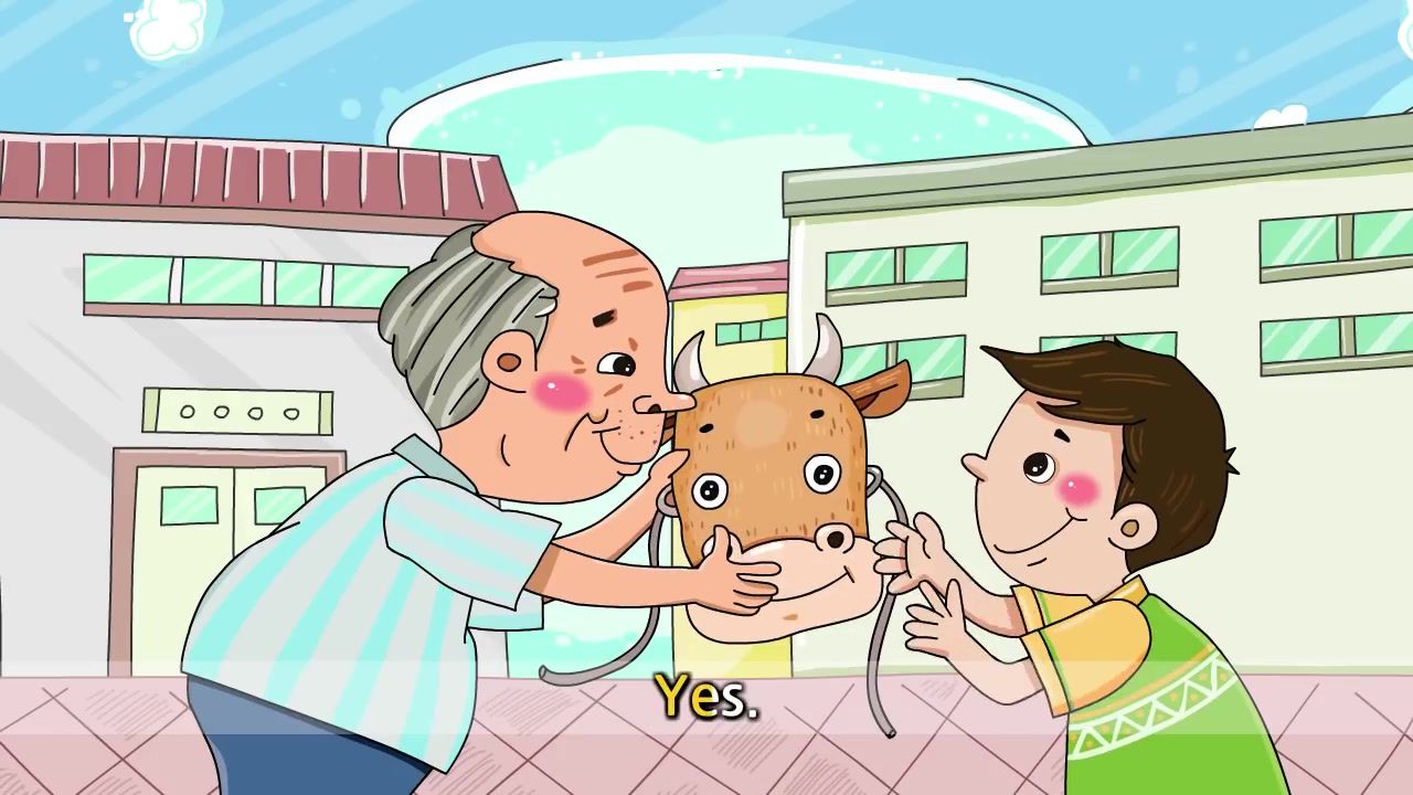 【Ai美丽英语启蒙学习系列 收集】A Lazy Boy Who Became a Cow - What are you doing？