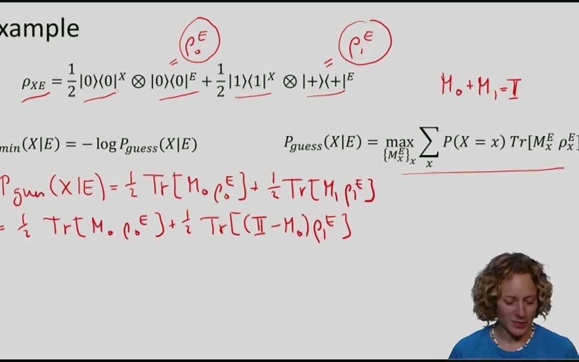 Lecture 45: Example - The (min)-entropy including the smooth min-entropy - 量子密码学