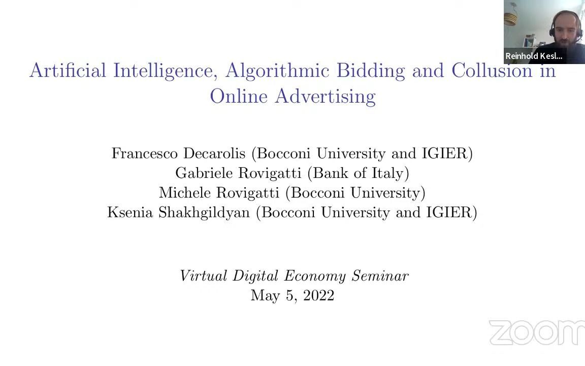 AI, Algorithmic Bidding and Collusion in Online Advertising