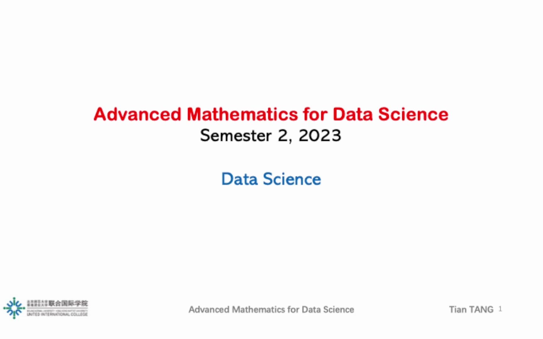Advanced Mathematics for Data Science 1.3-5