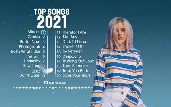 2021超火单欧美单曲-动感-快乐-优美-1小时TOP歌曲欣赏-【油管搬运】