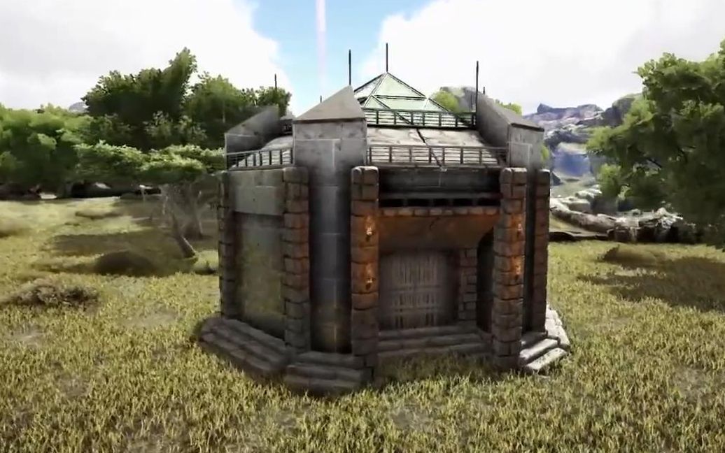方舟建筑 仓库 可以储存你的所以物资  纯净建筑无s+无mod方舟生存进化建筑方舟生存进化攻略教程干货教学萌新开荒仙境畸变孤岛中心岛水晶岛创世纪资源点铁矿水晶