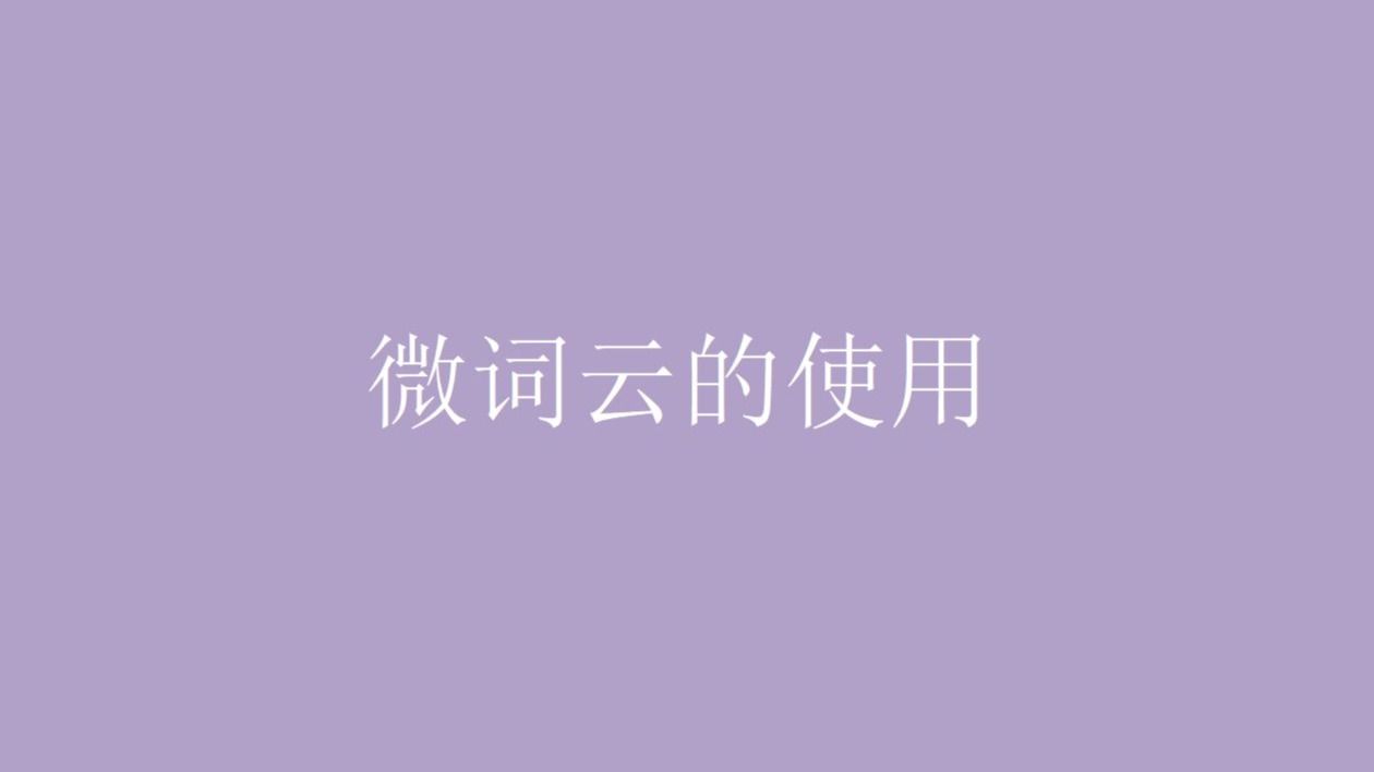 实践：词频统计——微词云的使用