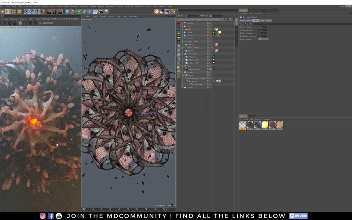 Cinema 4D & Octane 教程 | 细菌
