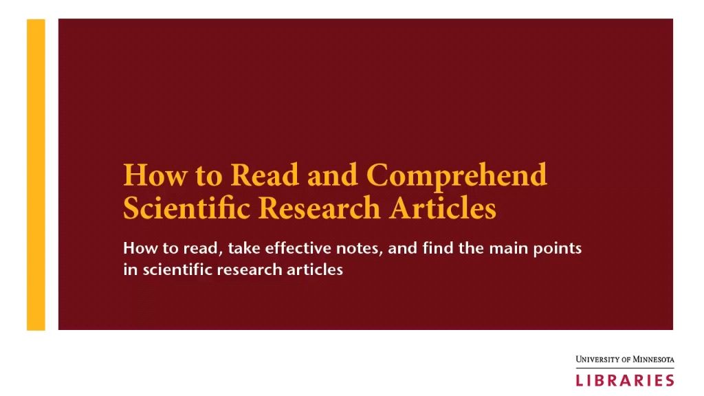 5. How to read and conprehented scientific research article