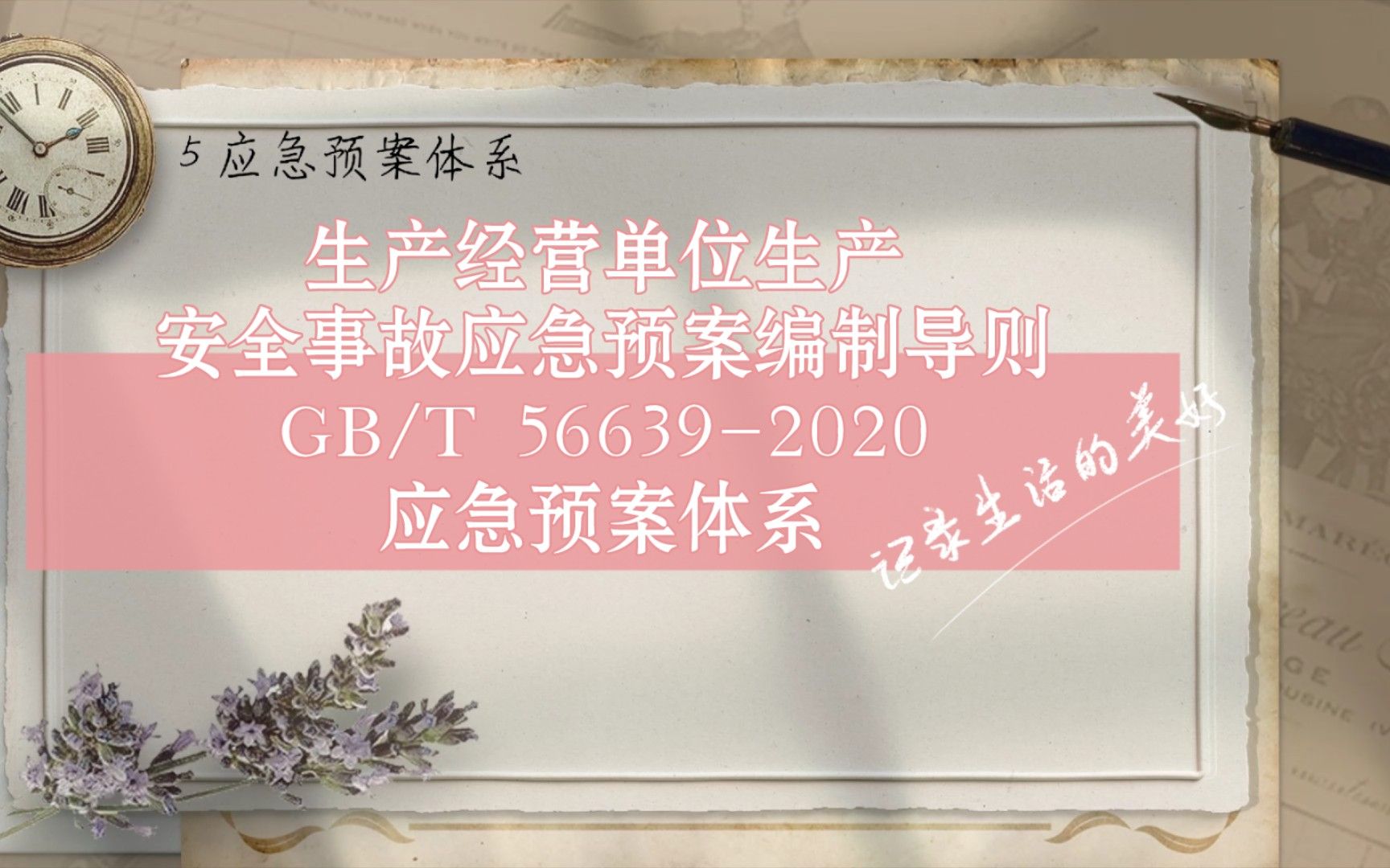 生产经营单位生产安全事故应急预案编制导则GB/T 56639-2020应急预案体系