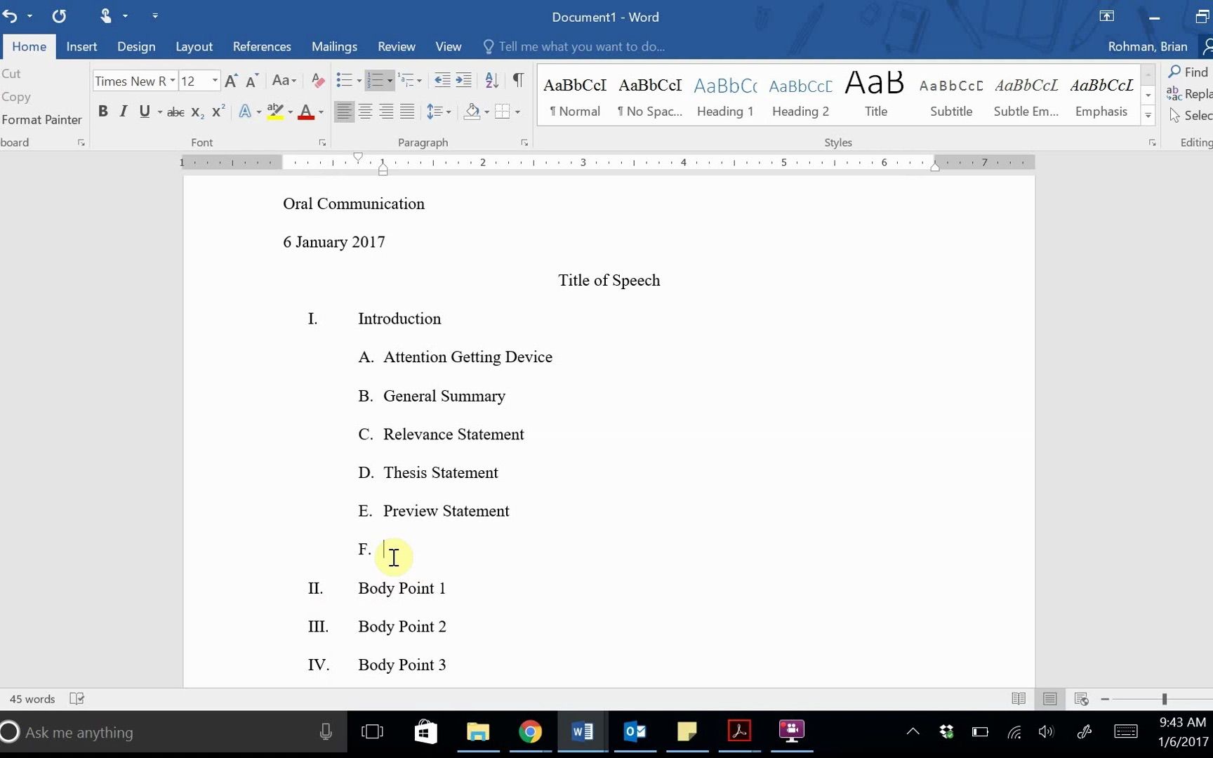🇺🇸学术论文写作必备 - 大纲格式设置 MLA Outline Set-up