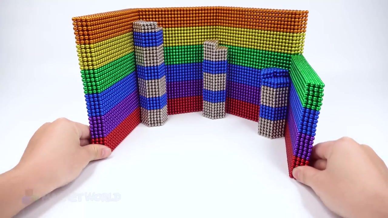 How To Build Swimming Pool Water Slide Around Secret House From Magnetic Balls (