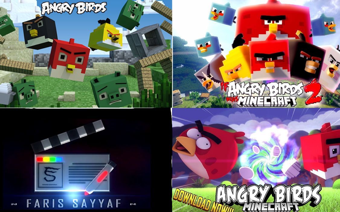 【Faris Sayyaf】If Angry Birds was Minecraft如果愤怒的小鸟是以我的世界形式出现的 (我的世界动画)（授权转载）