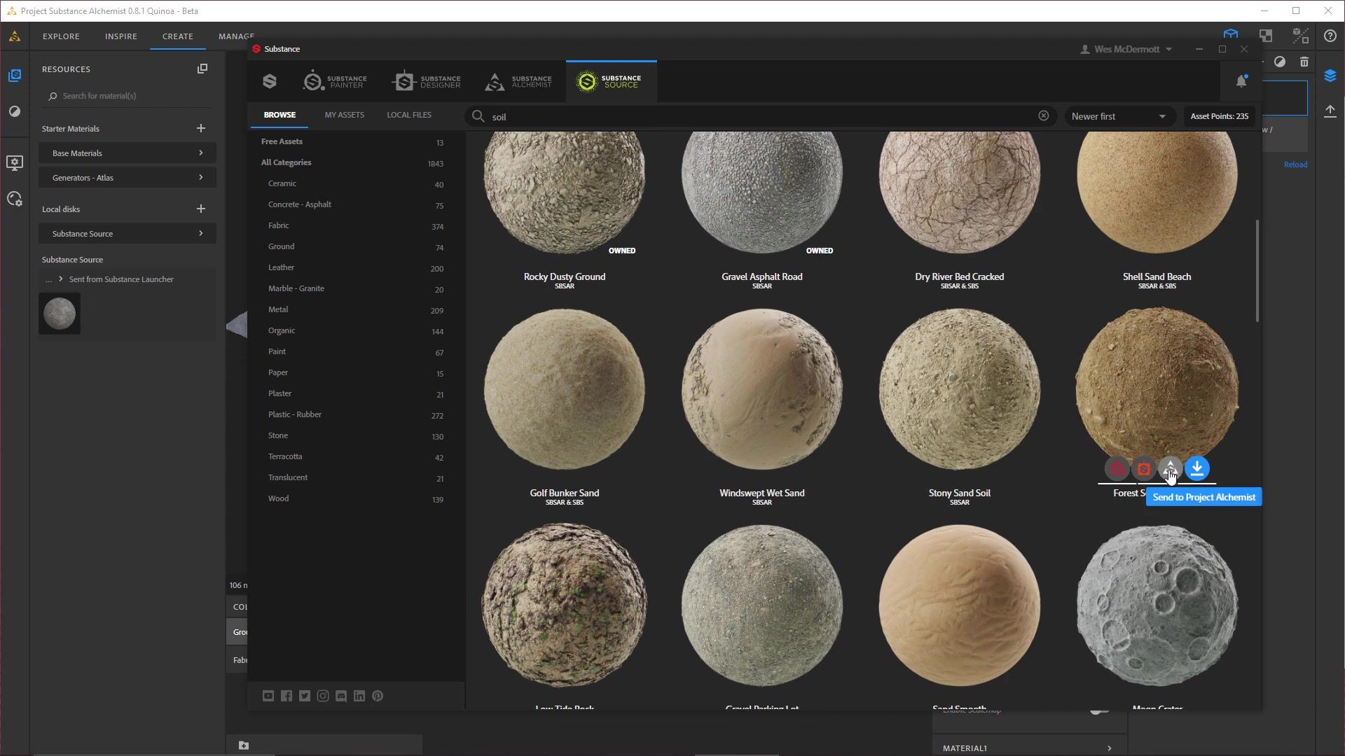 Substance Launcher_ Send Substance Source Assets to Project Substance Alchemist