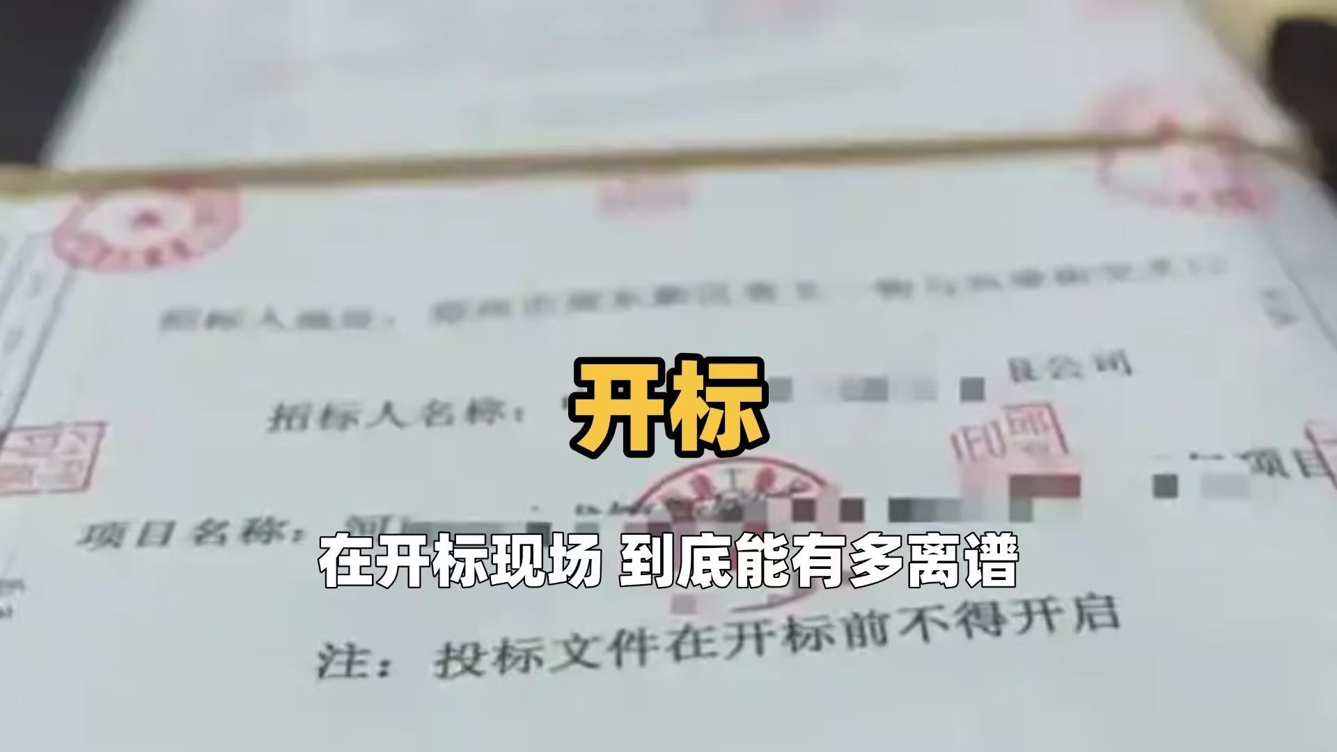 在开标现场，到底能有多离谱