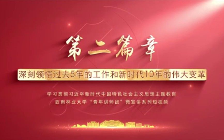 《学习二十大 西林青年说》微宣讲第二期：深刻领悟过去5年的工作和新时代10年的伟大变革