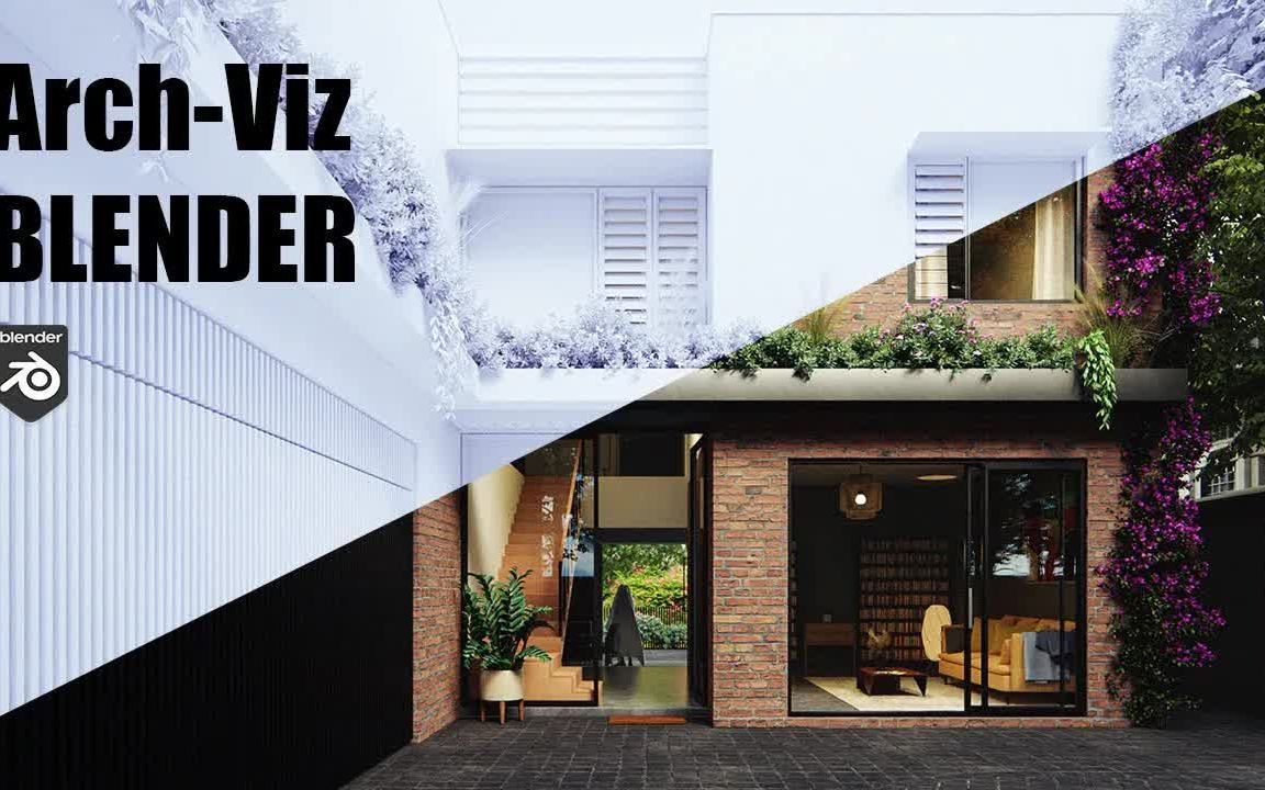 iBlender中文版插件 在 Blender 中制作逼真的外观房屋  教程Blender插件