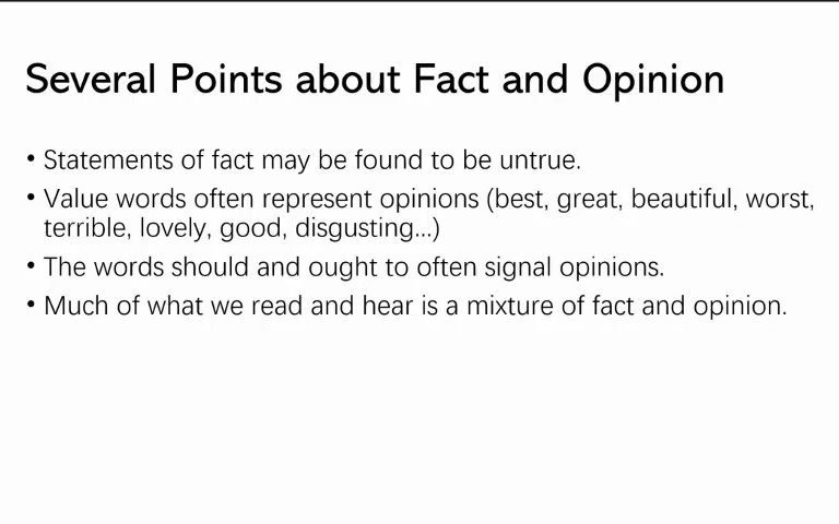 Critical Reading 1 Fact Opinion Propaganda