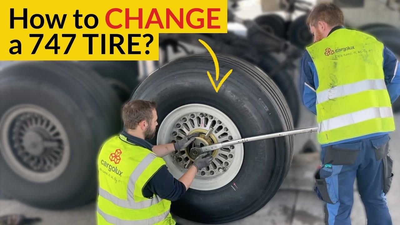 How to change an AIRPLANE TIRE in 15 MINUTES! Explained by CAPTAIN JOE [Captain