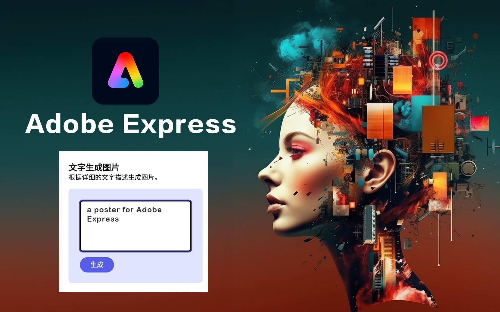 又一个在线ai文字生图方法无需安装｜adobe express beta