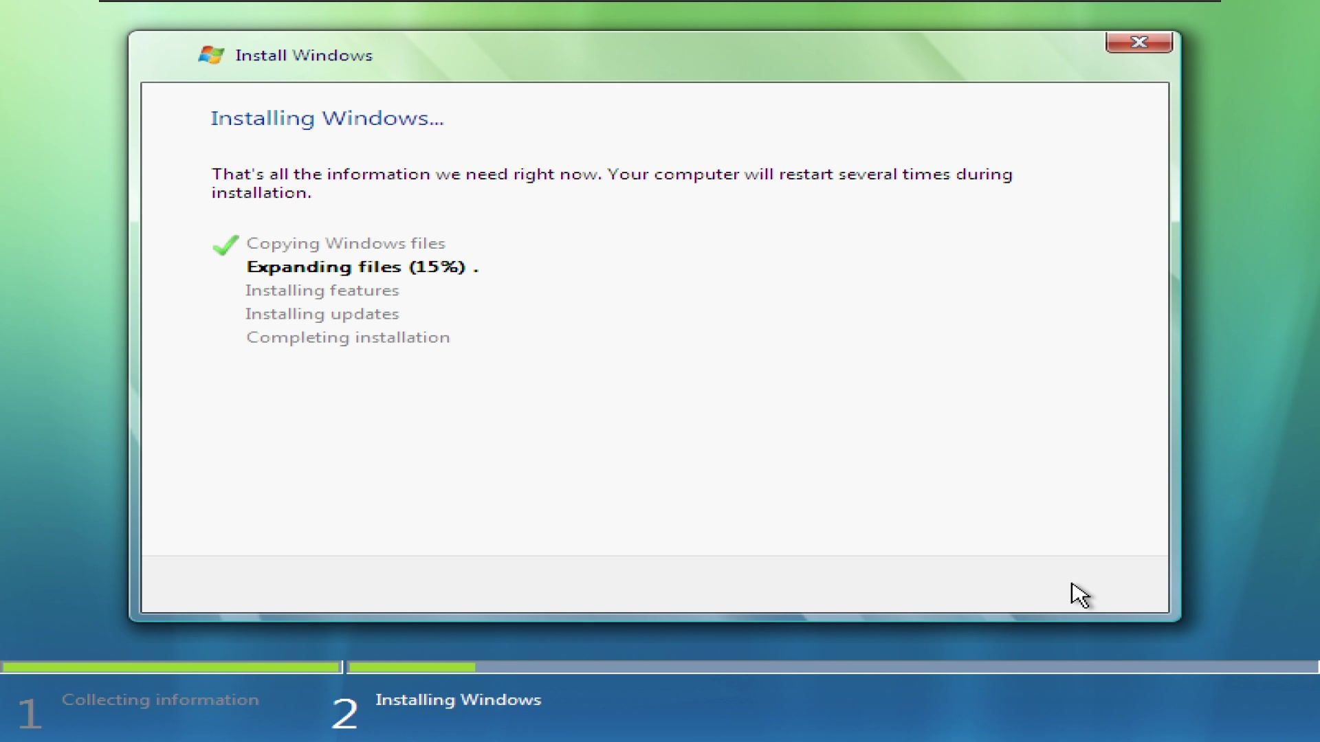 Windows Vista x64 Edition Pre-RTM Build 5840.16389  安装