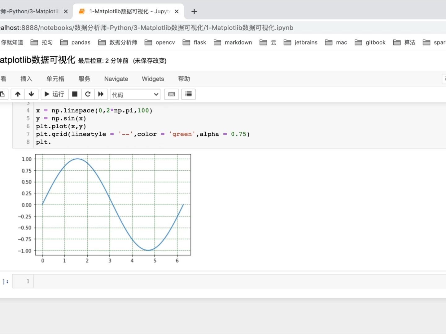 02.Matplotlib图形绘制坐标轴刻度标签标题