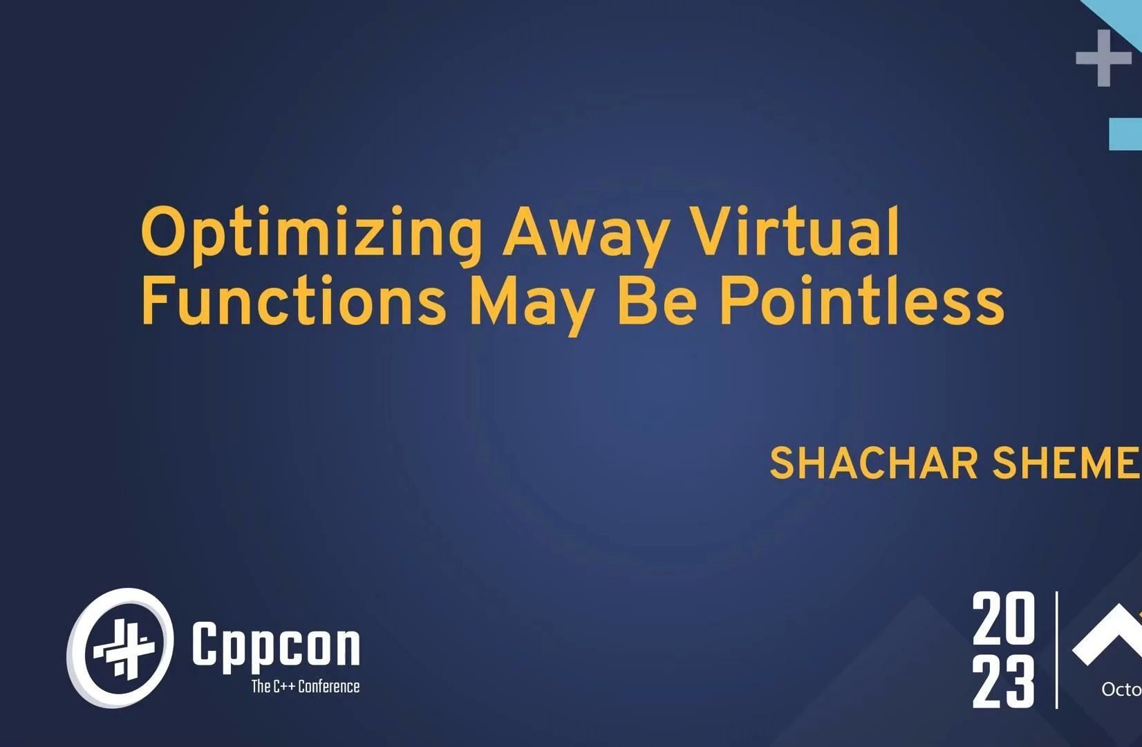 【CppCon2023】【中英字幕】Optimizing Away C++ Virtual Functions May Be Pointless