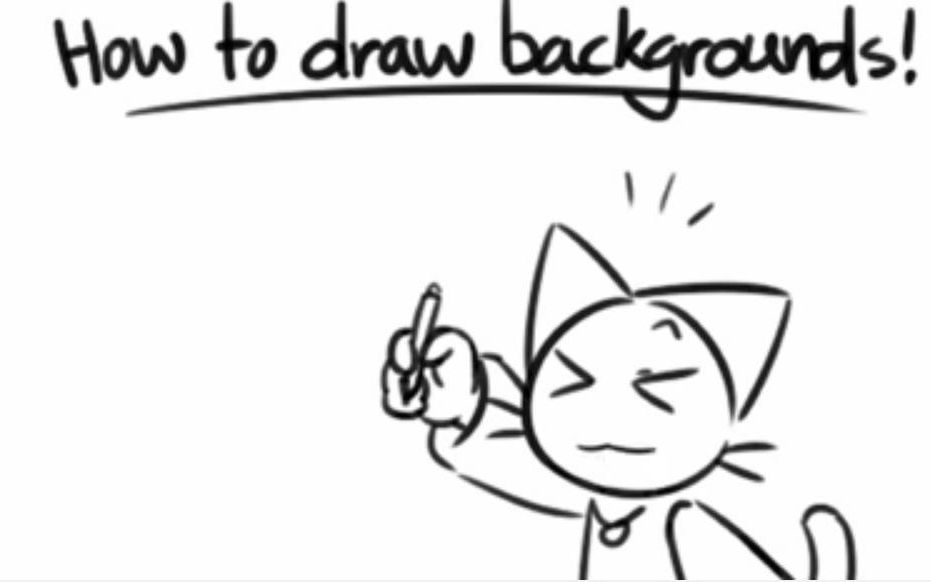 G！tale漫画作者："How to draw backgrounds!"如何画背景