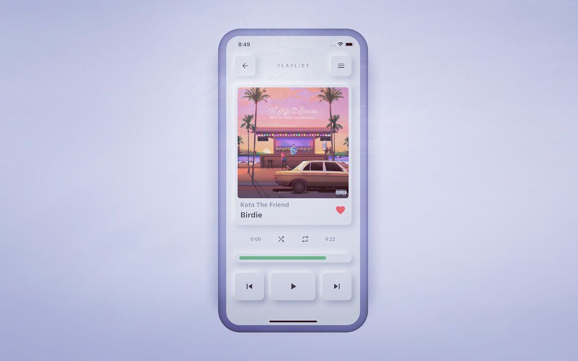 【Flutter UI】音乐播放器UI —— music player UI