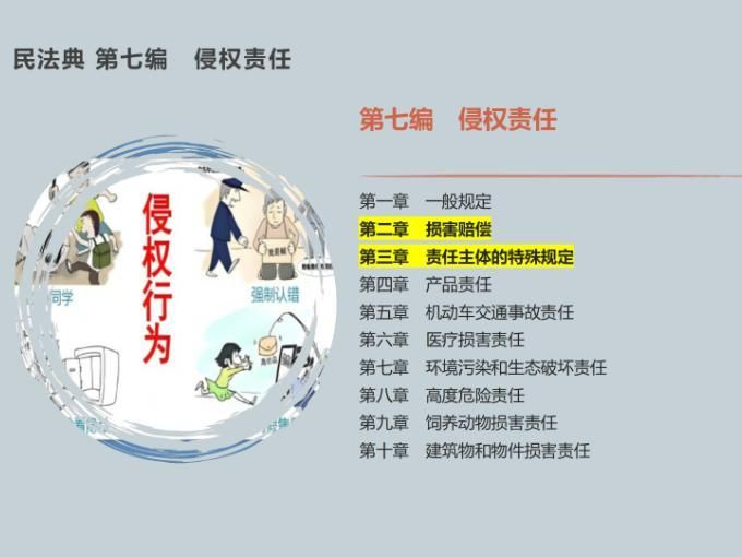 第二章损害赔偿第三章责任主体的特殊规定（民法典侵权责任编）