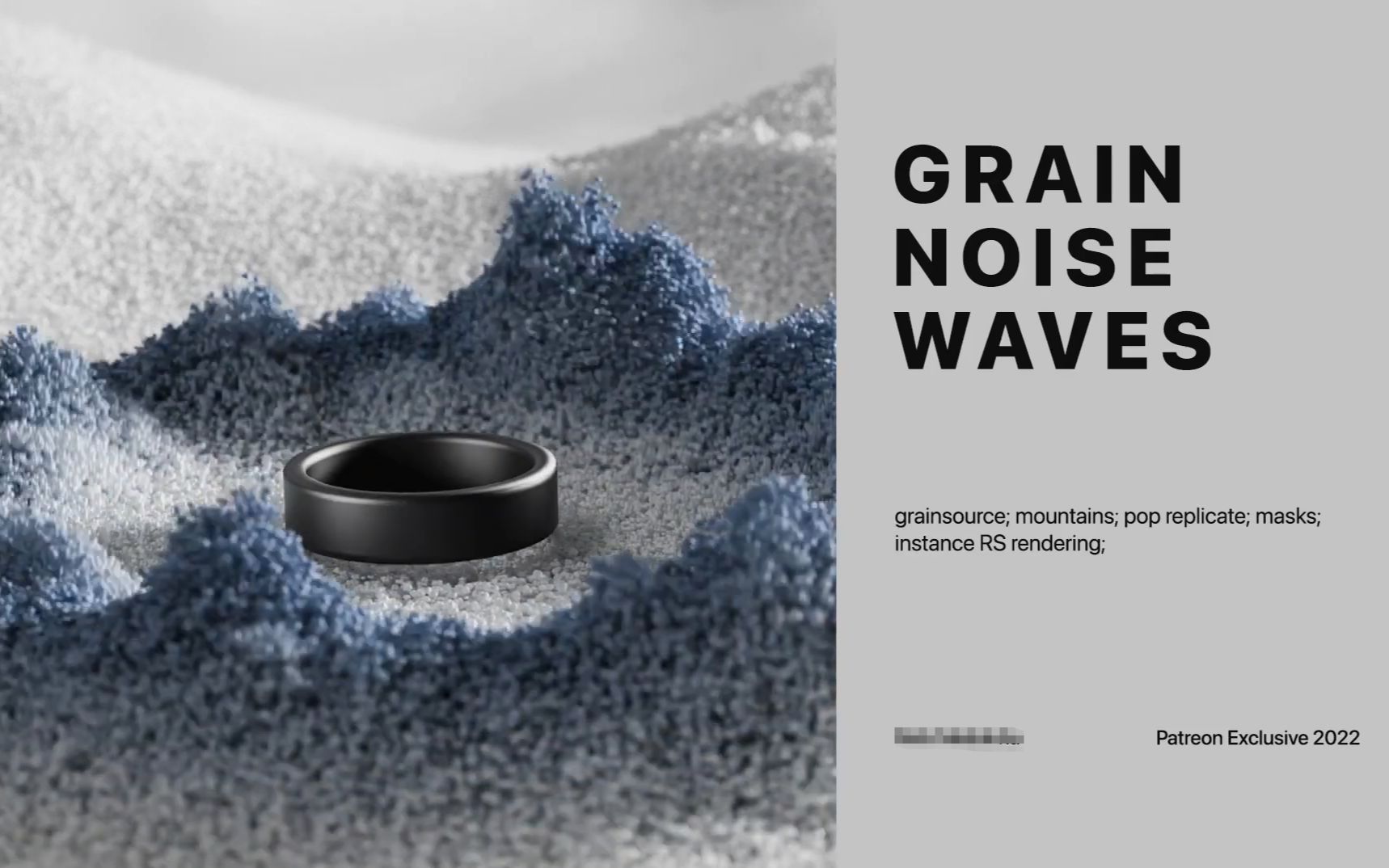 houdini广告级颗粒波浪Grain Waves No Sim