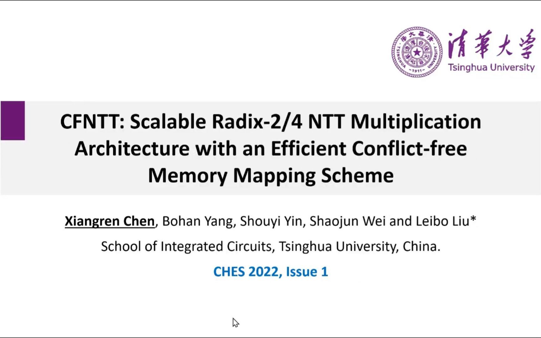 [CHES 2022] - CFNTT: Scalable Radix-2/4 NTT Multiplication Architecture with a..