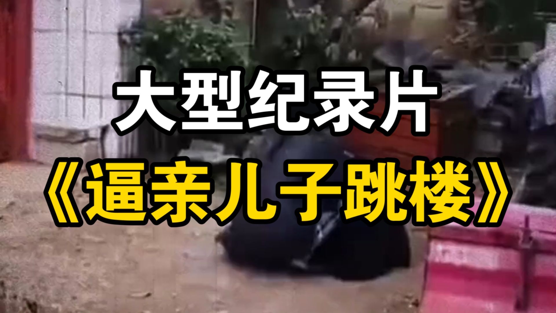 大型纪录片《逼亲儿子跳楼》窒息式教育无人可以承受