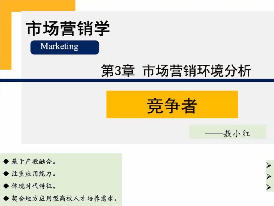 @小菜老师#市场营销学#营销环境#竞争者分析