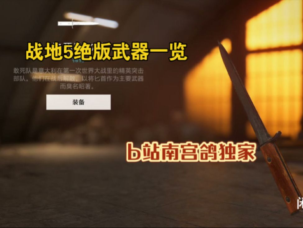 战地5稀有绝版武器合集
