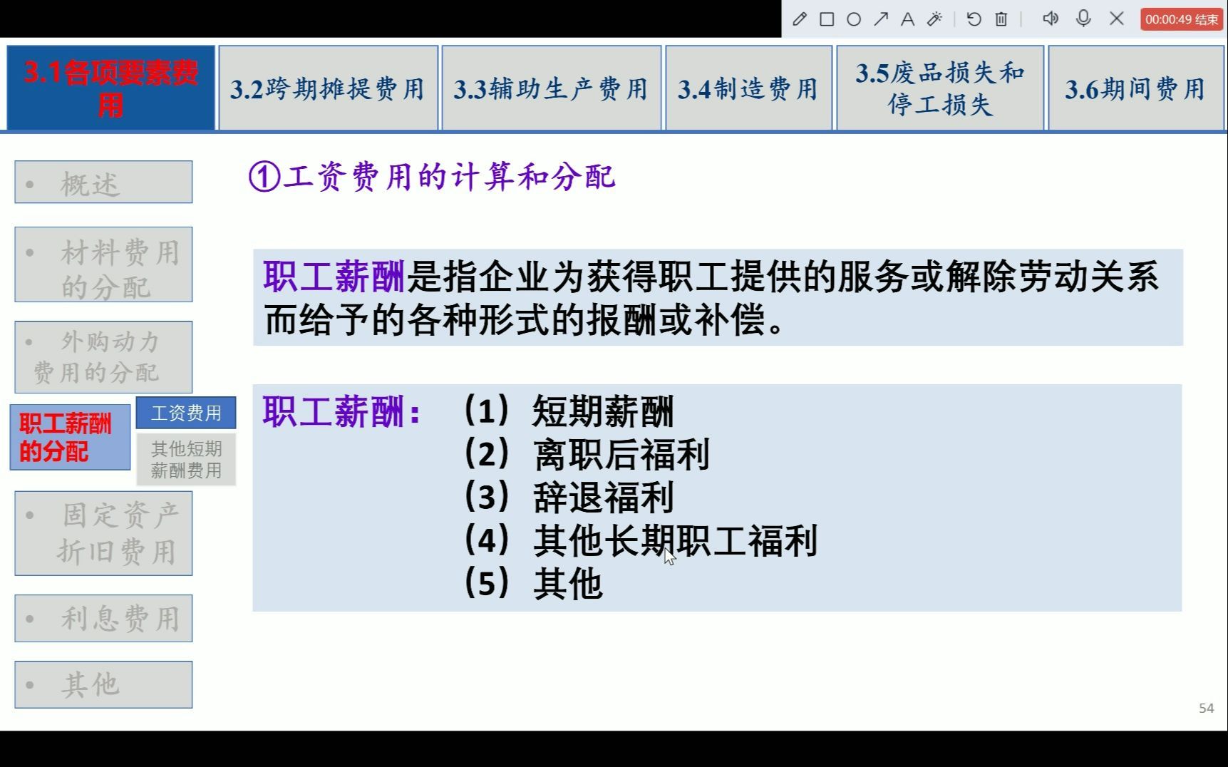 第三章_费用在各种产品以及期间费用之间的归集与分配_3.1.4应付职工薪酬1概念