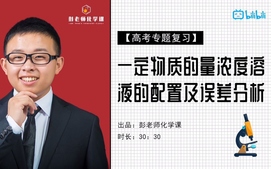 【高考化学】复习专题一 ——一定物质的量浓度溶液的配置及误差分析