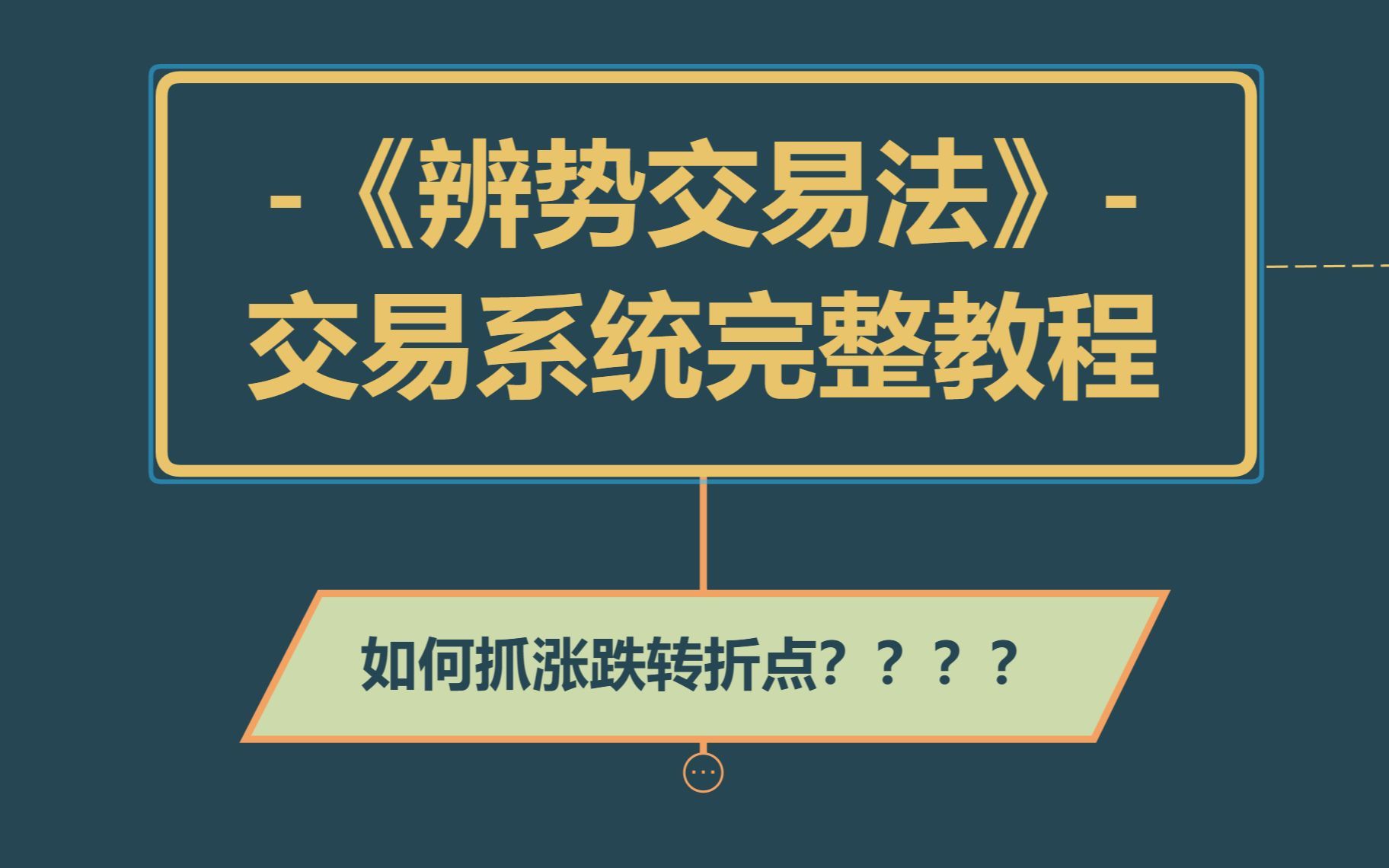 15年交易系统｜捕捉【涨跌转折点】的方法｜50分钟全程干货｜《辨势交易法》｜外汇交易、期货股票