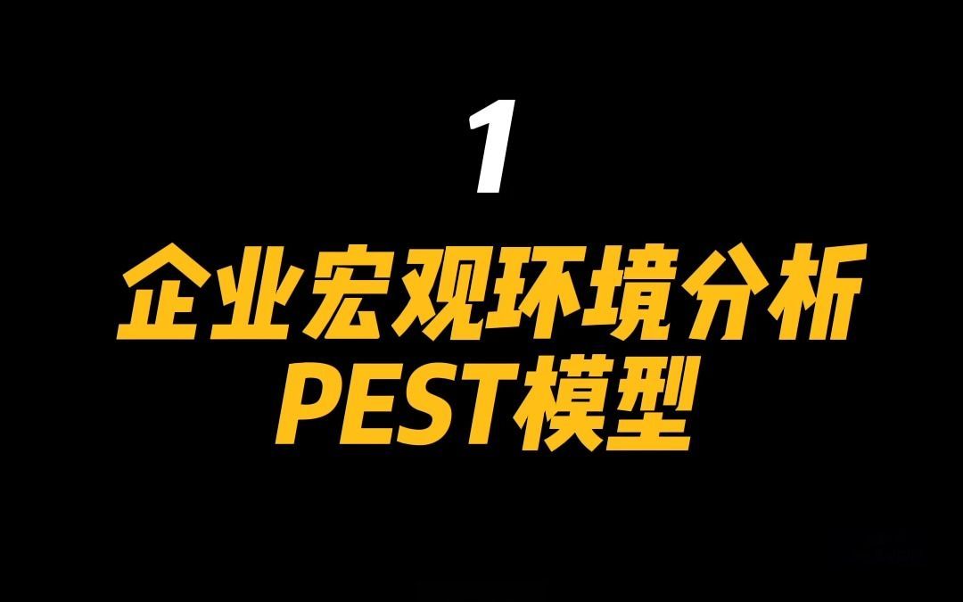 企业宏观环境分析的PEST模型