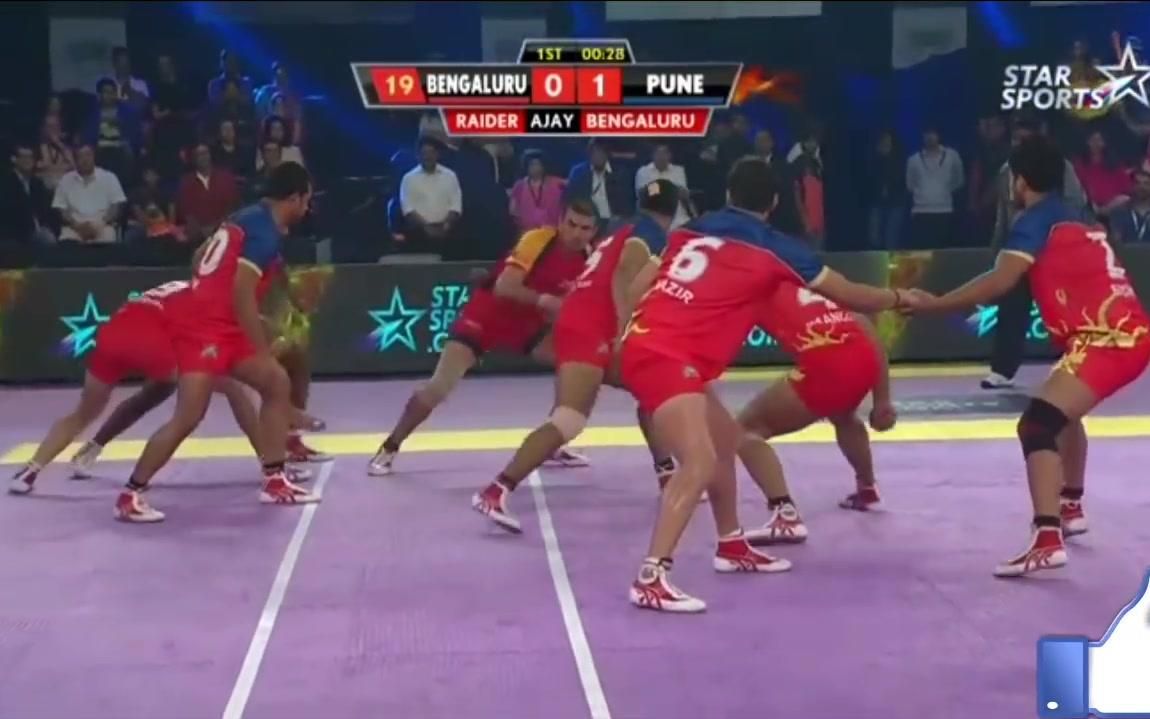 [卡巴迪]U Mumba vs Kolkata and Bengaluru vs Pune match-3 and match-4 season-1 highl