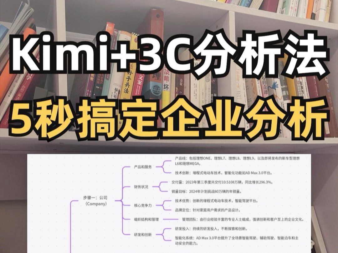 Kimi+3C分析法，5秒了解陌生企业🔥