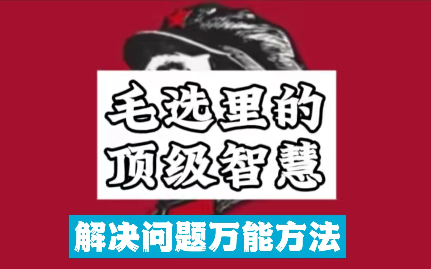 毛选中藏着一个解决问题的万能方法，仔细看完，你也成为高手#哲学#致敬伟人