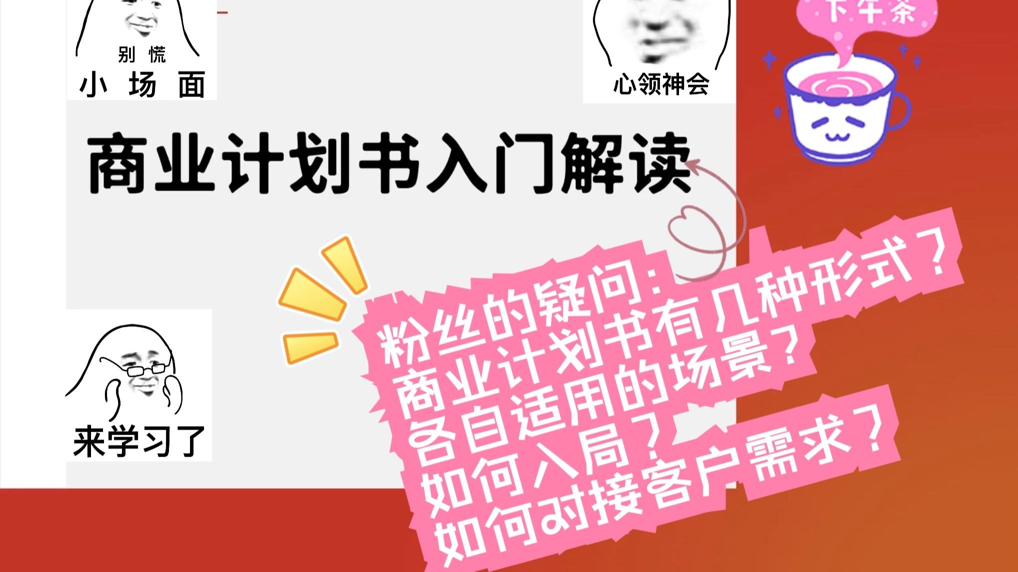 商业计划书的入门解读