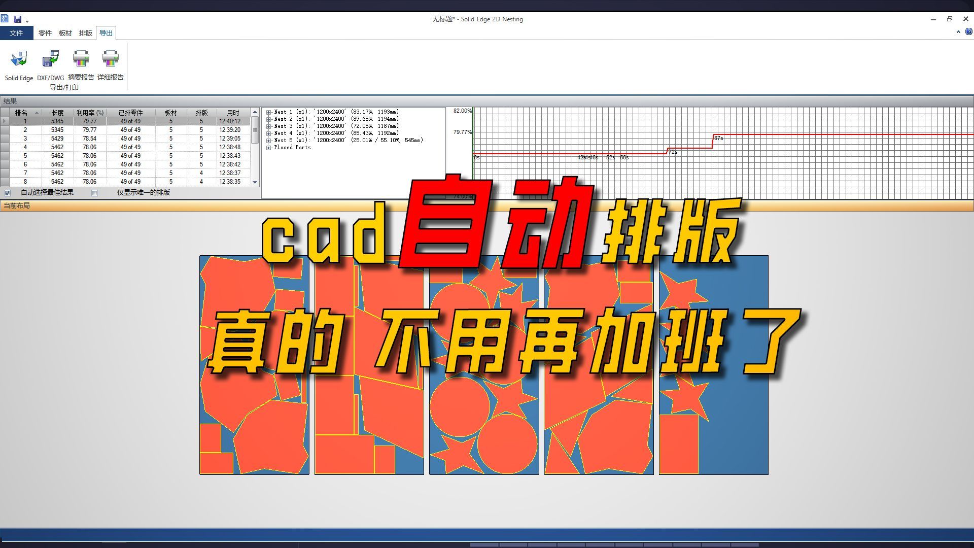 CAD自动排版软件，一键批量排版，切割下料，解放双手