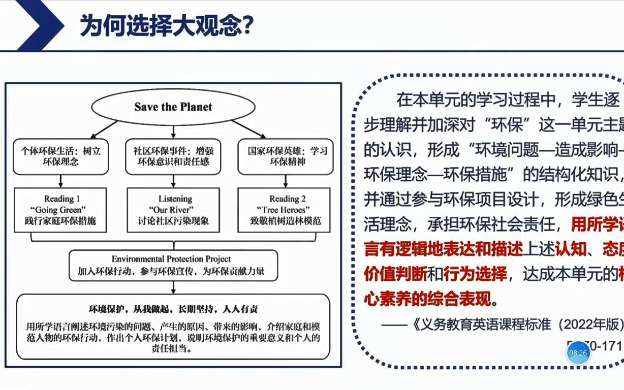 基于大观念建构的单元整体教学设计