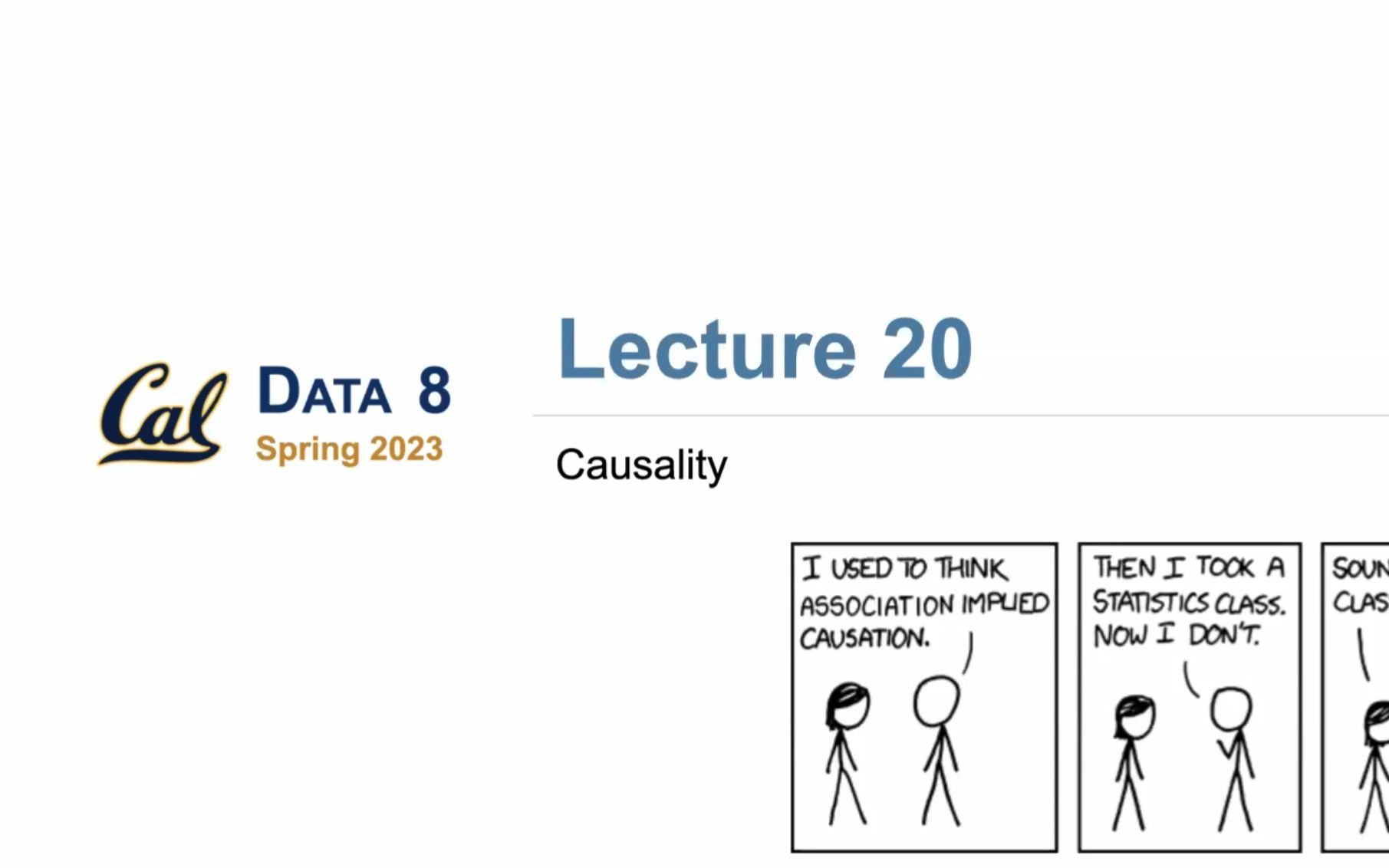 加州大学伯克利分校 数据科学 Data Science C8 #20. Causality（已加入自动识别字幕）