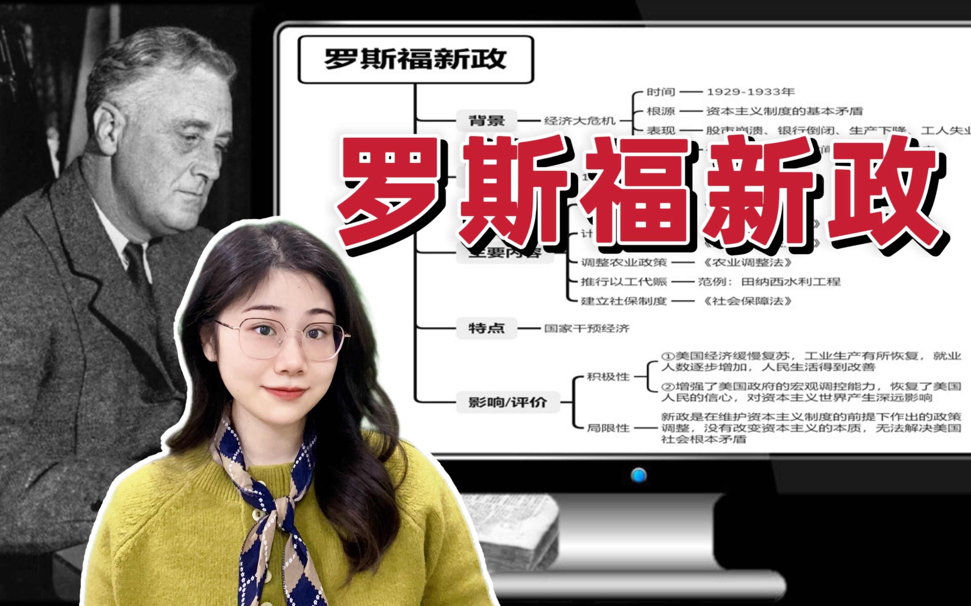 【九下历史】第13课 罗斯福新政 | 经济大危机 | 为什么牛奶倒掉也不送给穷人？
